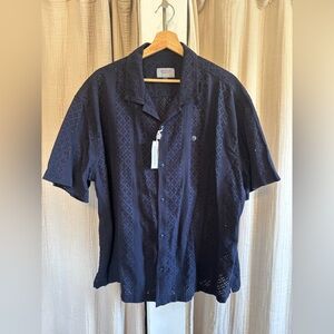 NWT American Eagle Short Sleeve Eyelet Button Down- XL